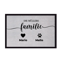 Fußmatte mit Gummirand Familie