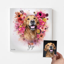 Portrait personnalisé - Style ange floral