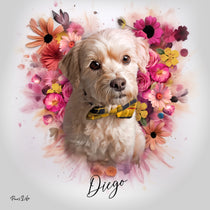 Portrait personnalisé - Style ange floral