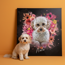 Portrait personnalisé - Style ange floral