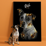 Poster portrait personnalisé - Style doré