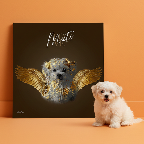 Portrait personnalisé - Style Ange d'or 