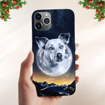 Coque de téléphone personnalisée avec portrait – Style Lune 