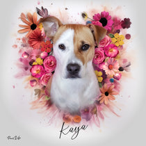 Portrait personnalisé - Style ange floral