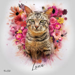 Portrait personnalisé - Style ange floral