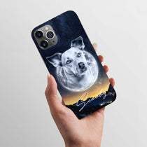 Coque de téléphone personnalisée avec portrait – Style Lune 