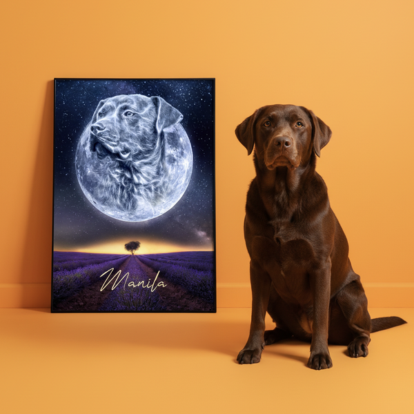 Portrait personnalisé - Style Lune 