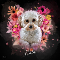 Portrait personnalisé - Style ange floral