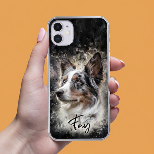 Coque de téléphone personnalisée avec portrait – Style aquarelle 