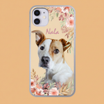Coque de téléphone personnalisée avec portrait – Style floral