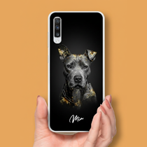 Coque de téléphone personnalisée avec portrait – Style doré