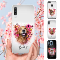 Coque de téléphone personnalisée avec portrait – Style ange floral