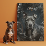 Portrait personnalisé, poster ou toile - Style fumé 