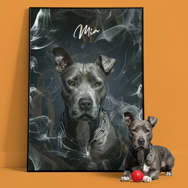 Portrait personnalisé, poster ou toile - Style fumé 