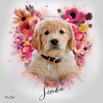 Portrait personnalisé - Style ange floral