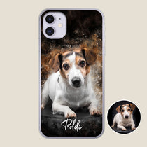 Coque de téléphone personnalisée avec portrait – Style aquarelle 
