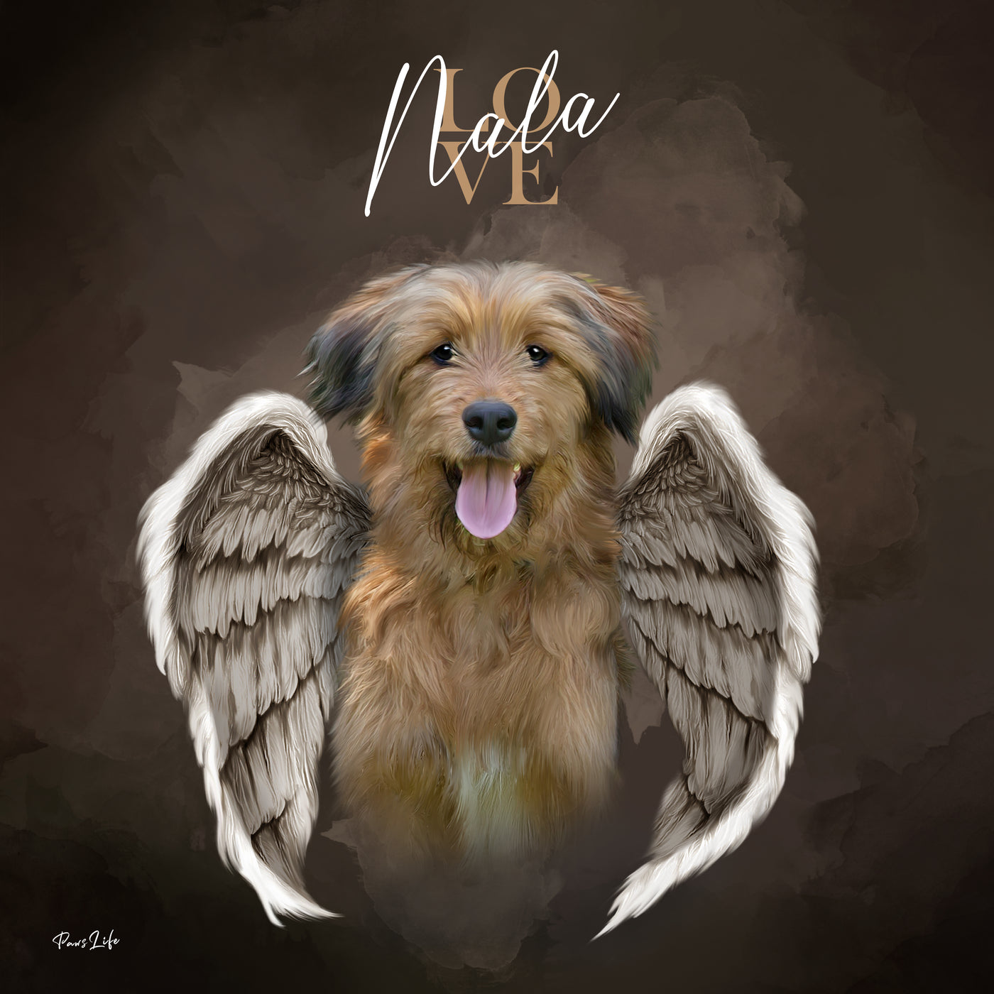 Portrait personnalisé - Style ange aquarelle