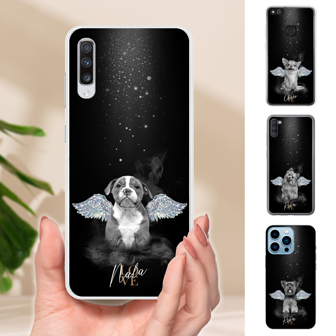 Coque de téléphone personnalisée avec portrait – Style diamant