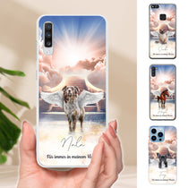 Coque de téléphone personnalisée avec portrait – Style ange céleste