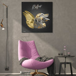 Personalisiertes Portrait - Goldener Engel Stil - PawsLife